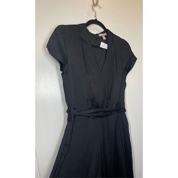 Chelsea.28 Jumpsuit Size Medium Black Cap Sleeve Belted Wide Leg Pants NWT - Picture 7 of 14